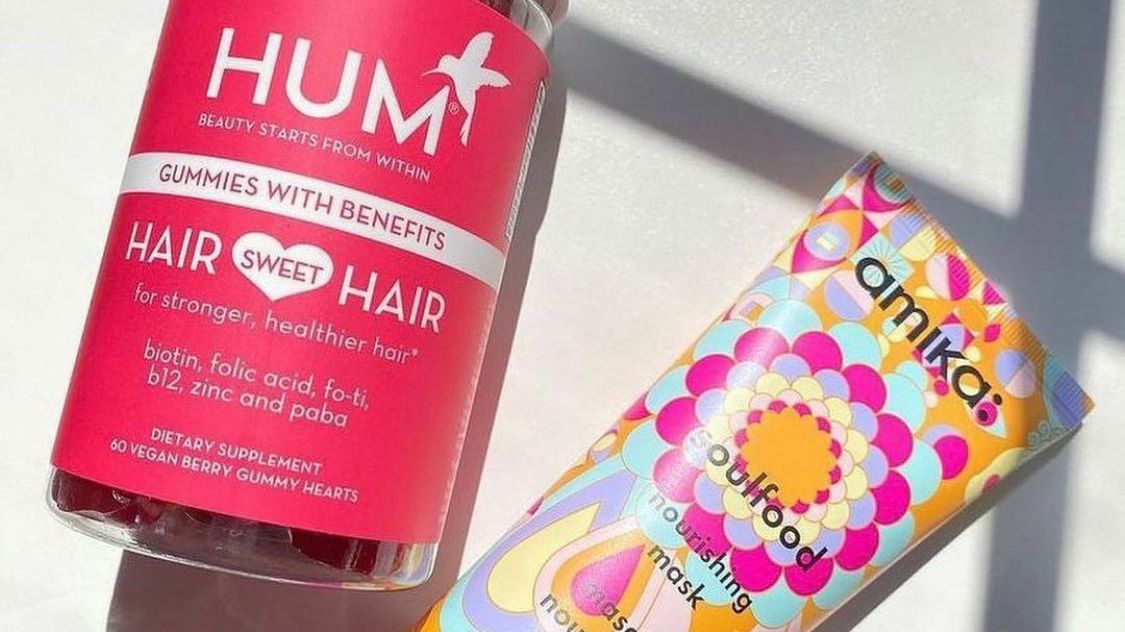 Keep that hair healthy and beautiful with @humnutrition gummies and a nourishing hair mask available at @sephora.