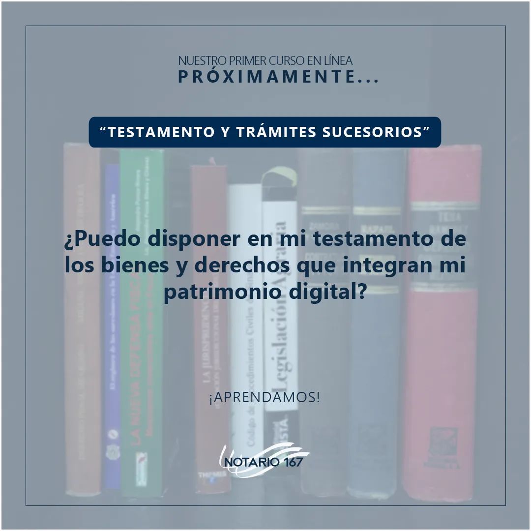 P R Ó X I M A M E N T E...
.
Nuestro primer curso en línea.
.
"Testamento y trámites sucesorios"
.
.
#Notario167 #ConsultaATuNotario #PrimerCursoEnLínea #Curso #Testamento #Registro #TrámitesSuceorios #Notario #Consultas #Aprendamos
.
.