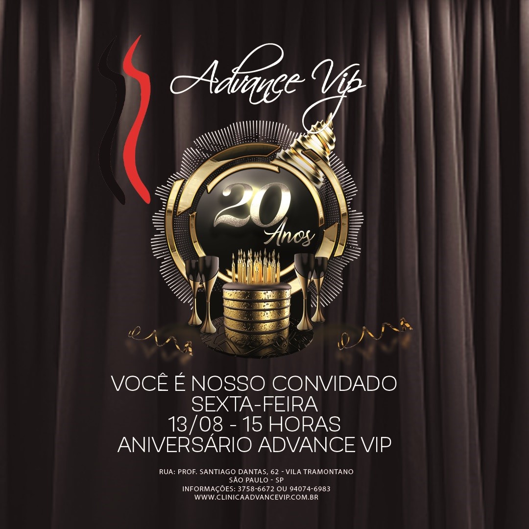 VipAdvance's tweet photo. É AMANHÃ
Aniversário da Advance Vip - 20 Anos.
Ligue para 3758-6672 e confirme sua presença na festa mais badalada de São Paulo. Show com strippers, música ao vivo e muito mais. 
Esperamos você!!!!! https://t.co/xEVti3GkqK