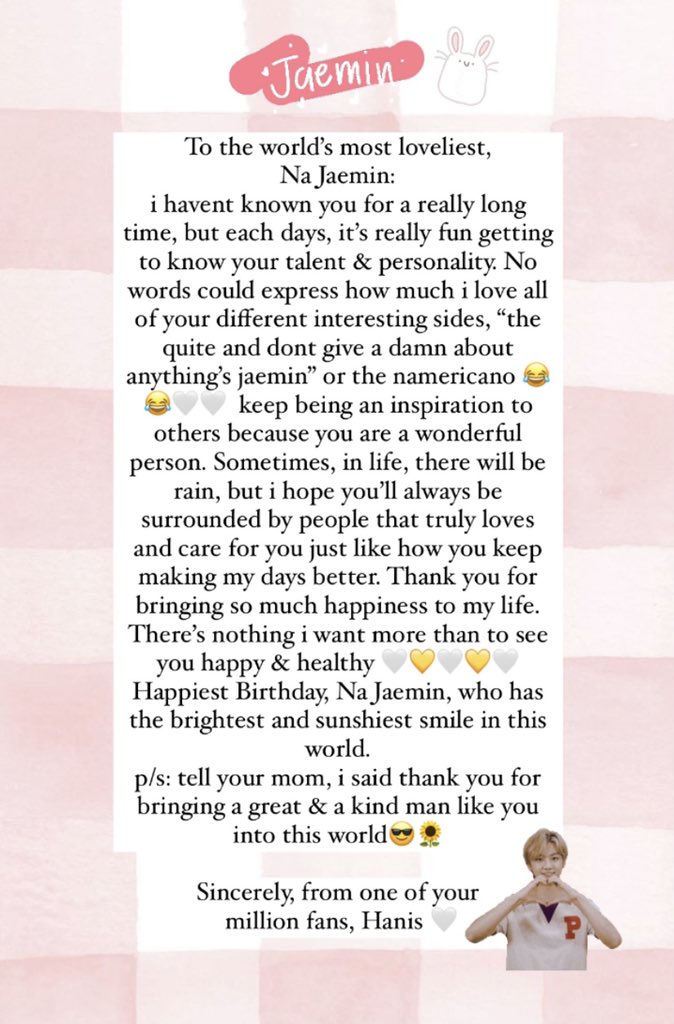 c0ronasaurus's tweet image. i wish i could tell you this in person but i can’t so here’s a letter that’s written from deep of my heart for the world’s one and only na jaemin 💌🤍 
#HappyJaeminDay
#22ndSummerWithJaemin 
#8월의햇살_재민아_기다렸어_어서와