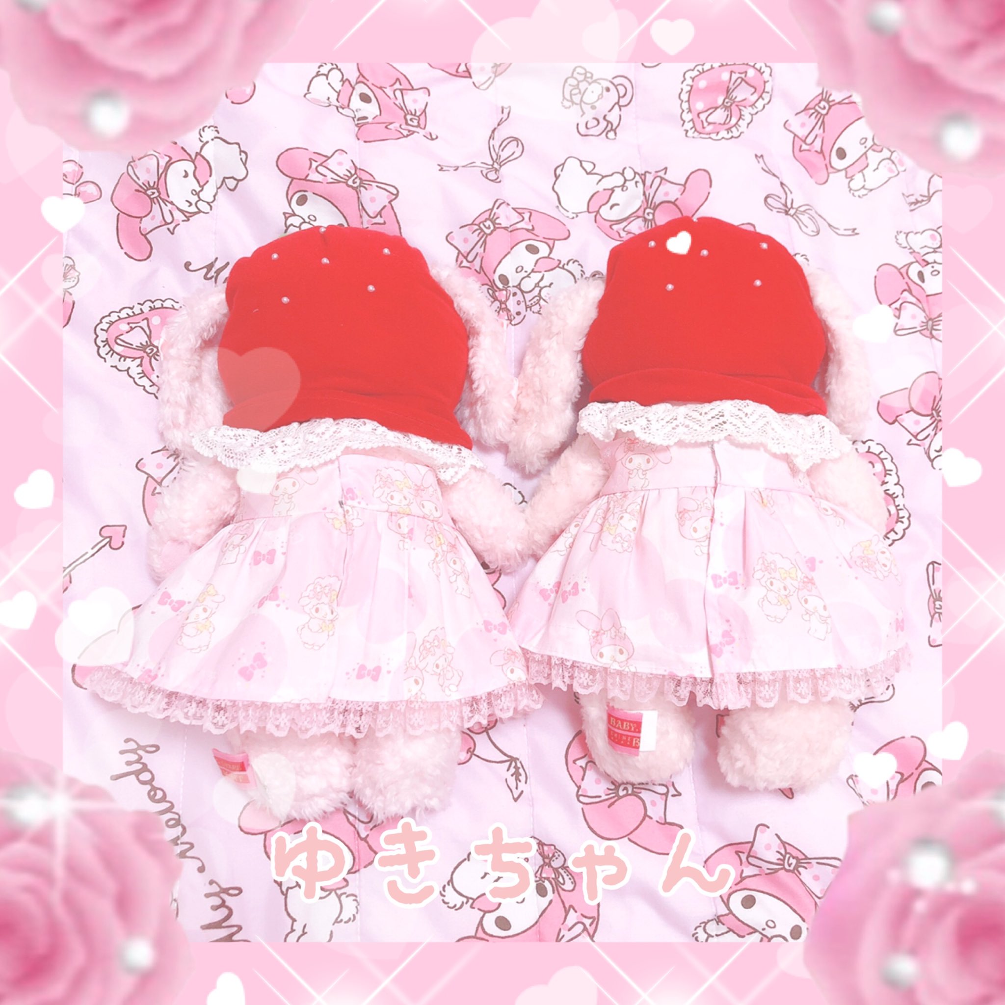 ゆきちゃん しまむらのマイメロちゃん柄キッズ用ショートパンツをリメイクしたうさくみゃちゃんポシェット用ワンピふたごちゃん ひとつはお友達のところにお嫁に行ったよ 喜んでもらえてるといいな T Co 4wmv6h1p9q Twitter