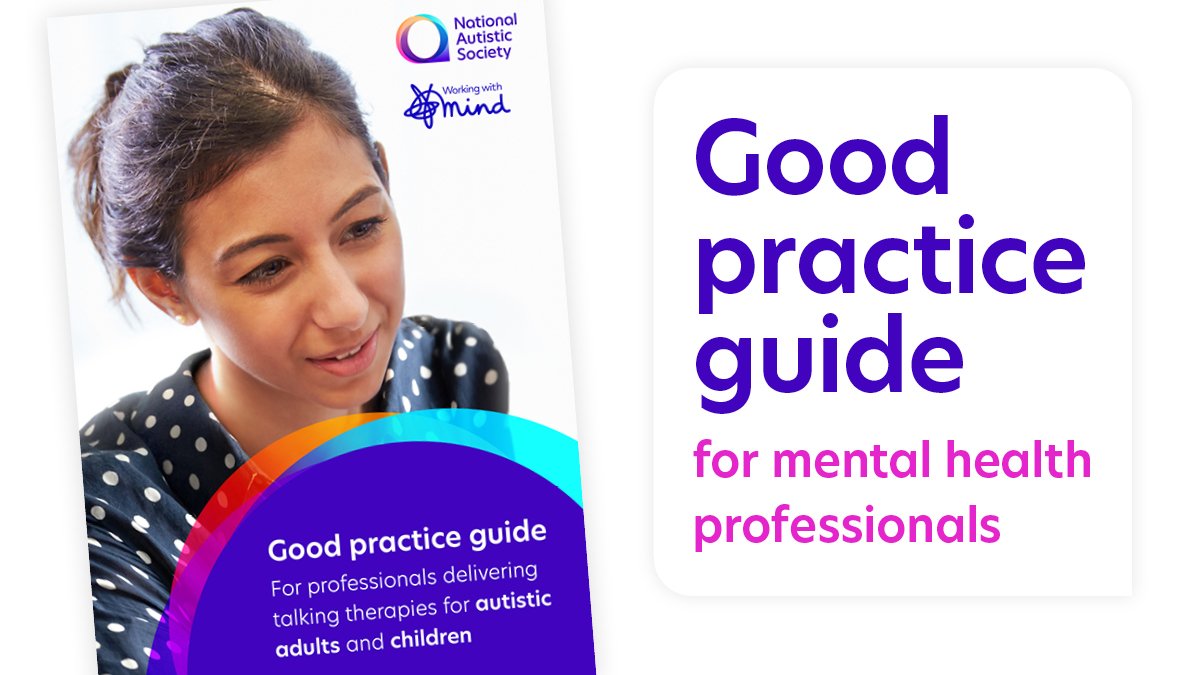 Research shows autistic people with mental health problems struggle to get the right support. We’ve supported <a href="/Autism/">National Autistic Society</a> to develop a new guide showing how simple adjustments to talking therapies help autistic people hugely. You can read it here > bit.ly/3AANInt 1/2