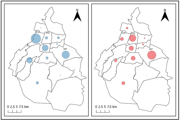 enriquegtejeda's tweet photo. Mi nueva publicación en el International Journal of Geo-information. 

Con los profesores Fondevila (@CIDE_MX) y Siordia (@CentroGeo_) analizamos la distribución espacial de los reportes de disparos en Twitter pre-covid(azul) y en pandemia(rojo) en CDMX.

https://t.co/wawLDpODc5 https://t.co/vGvu5PNaMj