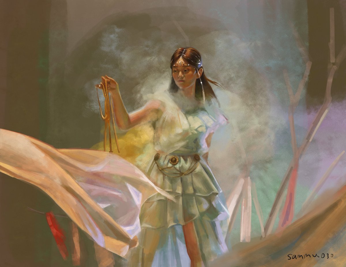 sammu_030's tweet image. I was watching Marco bucci and actually tried to incorporate his lesions into my piece.. anyways I serve Kim hyunjin today for orbits  #loona #loonafanart #hyunjin