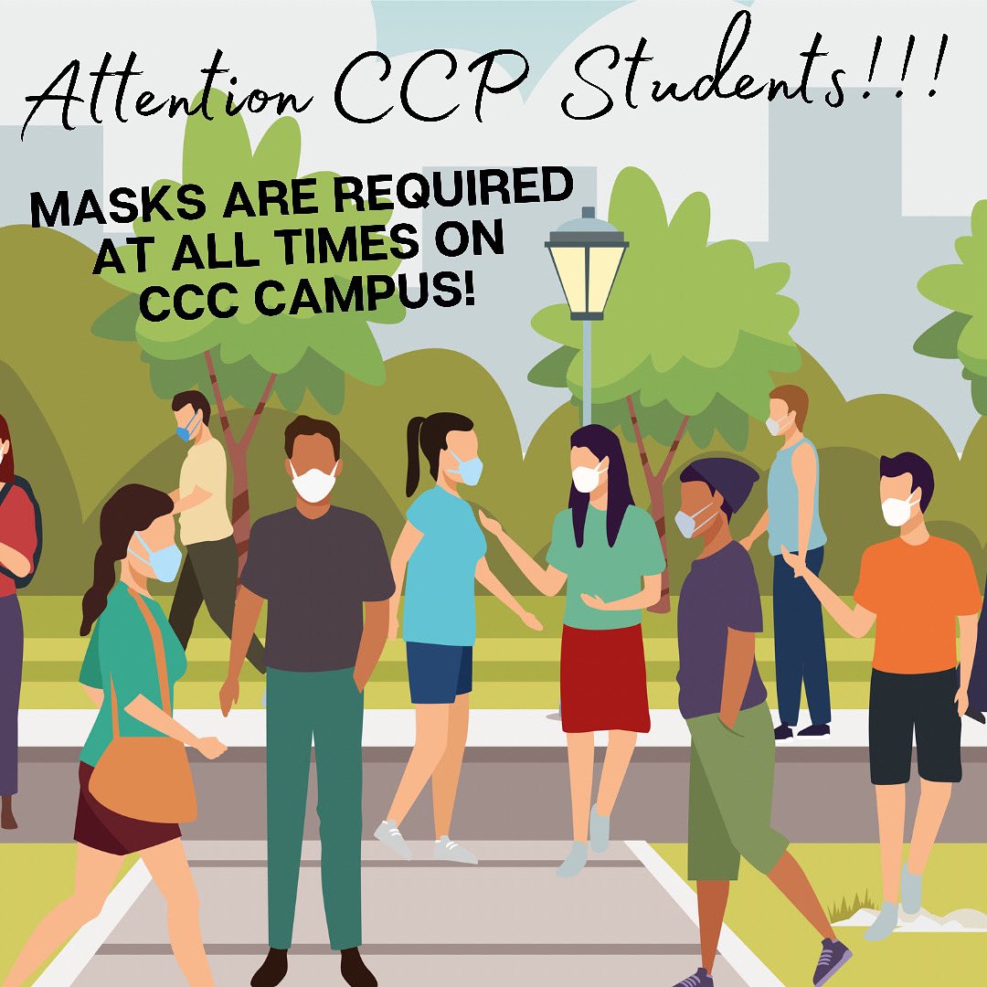 Please wear your mask when attending classes on campus at Carteret Community College!