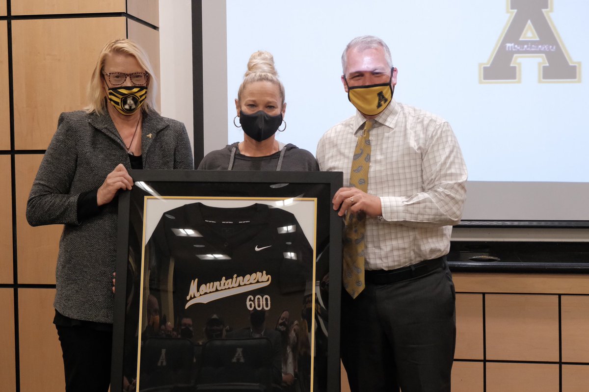 AppStateSB's tweet photo. Congratulations to head coach Shelly Hoerner on her 600th win! 🥳 https://t.co/47pLcDo3B5