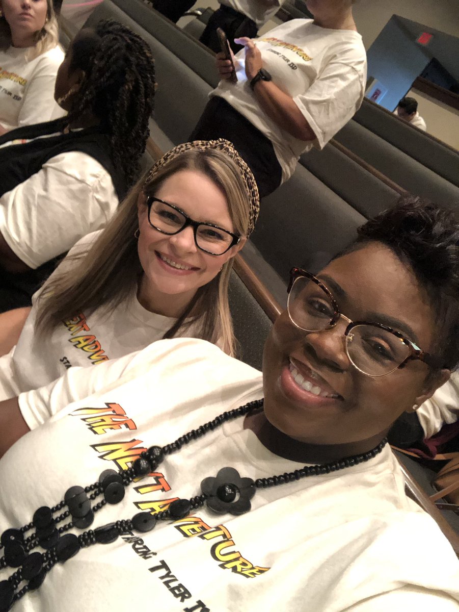 MaestraAdrienne's tweet photo. Ready for “The Next Adventure” with @MelissaIzzo3 #tylerisd #Convocation2k21 https://t.co/r5LVoodxj3