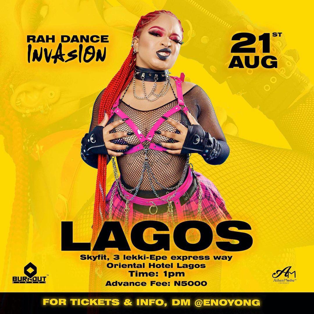 DamiTheOG_'s tweet image. Rah Dance Invasion Is Happening Live In Lagos On The 21th  of August And 22nd Of August In Abuja 
My Lasgidi And Abuja People You Don Want To Miss This 
Grab Your Tickets Now 
Dont Be Told 
#SayRah