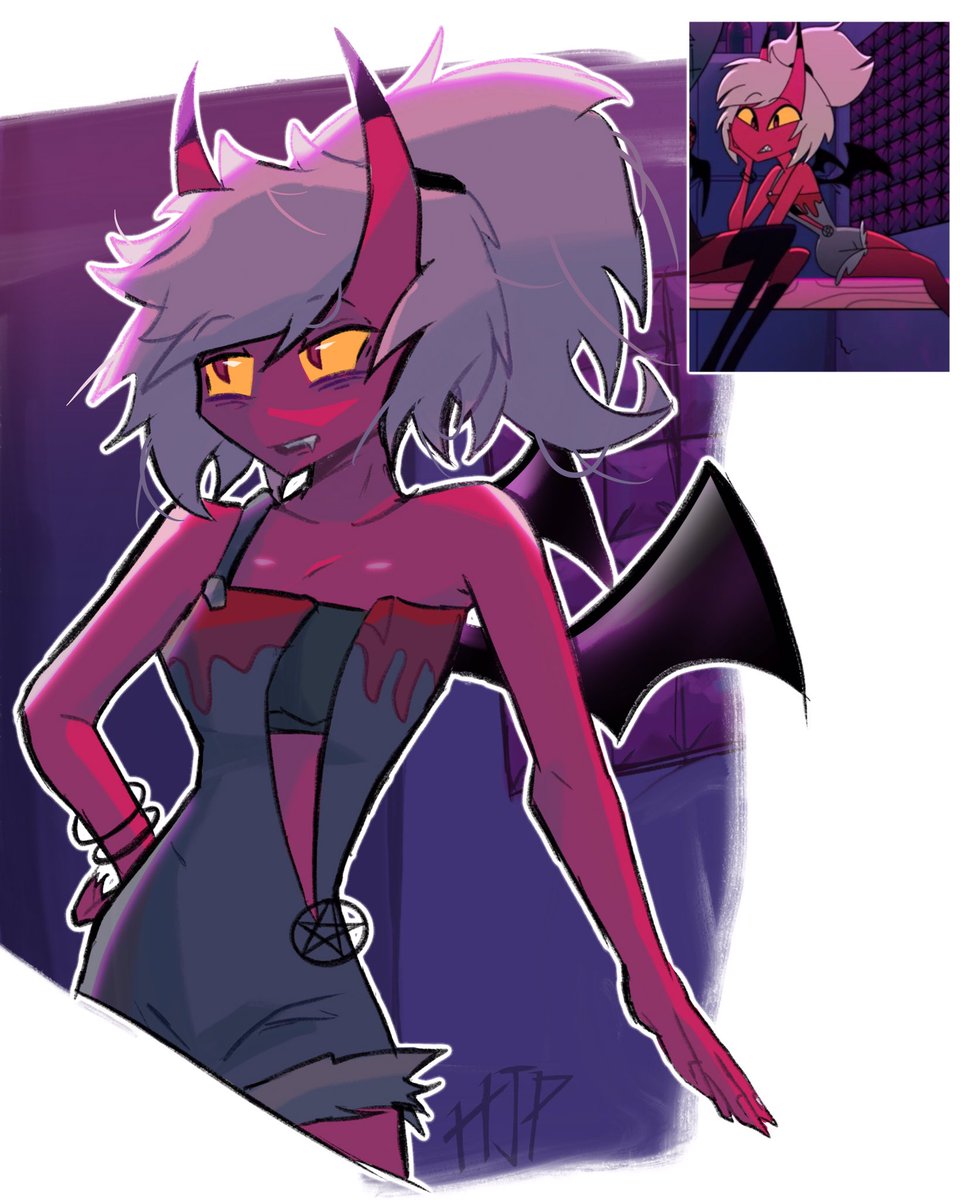 HalloJigsaw's tweet photo. Some helluva boss art I did months ago 
#HelluvabossVerosika #helluvaboss #hazbinhotel https://t.co/4DgQqJaNrz
