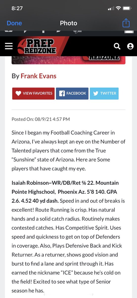 Thank you Frank Evans for the write up in Prep Redzone! @MPHS_Football <a href="/CoachElauer51/">Coach Lauer</a> <a href="/AaronFrana/">Aaron Frana</a> <a href="/CoachDFelix/">Daniel Felix</a> <a href="/azc_obert/">Richard Obert</a> <a href="/ZachAlvira/">Zach Alvira</a> <a href="/ChierstinSusel/">Chierstin Roth</a> <a href="/FrankEv77266855/">Frank Evans</a> 
<a href="/SnowCollege/">Snow College</a> @Snow_Recruiting <a href="/IowaWesternCC/">Iowa Western</a>
