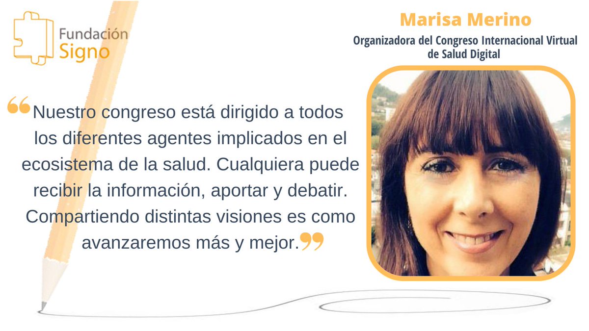 fundacionsigno's tweet photo. #EntrevistaSigno | @MarisaMerinoH, vicepresidenta de nuestra fundación, sobre el VIII #Congreso Internacional Virtual de #SaludDigital ⤵️⤵️⤵️
https://t.co/zdHd8cQH3s
⏰ Deadline comunicaciones 15 agosto ⏰ https://t.co/LATuAcI8fX