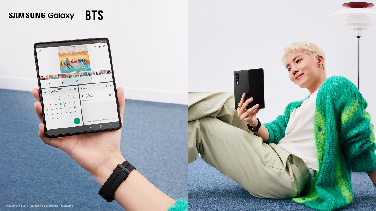 Busy but easy: Glad to help #jhope get his work done quickly with multi-window in #GalaxyZFold3. #GalaxyxBTS @BTS_twt  

Learn more: smsng.co/GalaxyZFold3