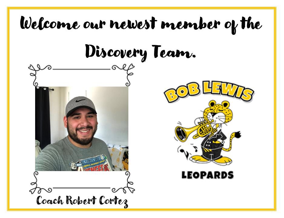BLE welcomes our new PE assistant Robert Cortez! Welcome to our family!