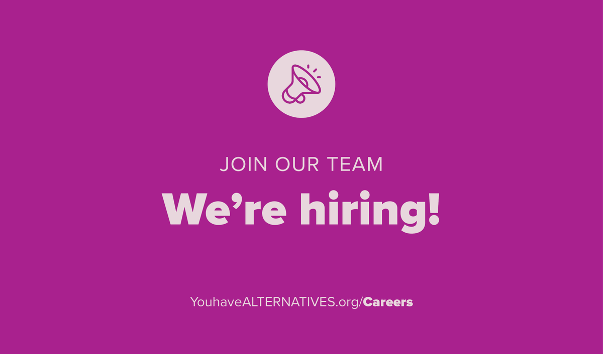 YouHaveAPC's tweet photo. We're looking for qualified and enthusiastic individuals to join our team who are passionate about life and committed to caring for teens, women and men in the Denver area! Raising hands

Visit https://t.co/Ij4V6AB8fl for a list of current openings.

#YouHaveAlternatives https://t.co/YjUFPxedS7