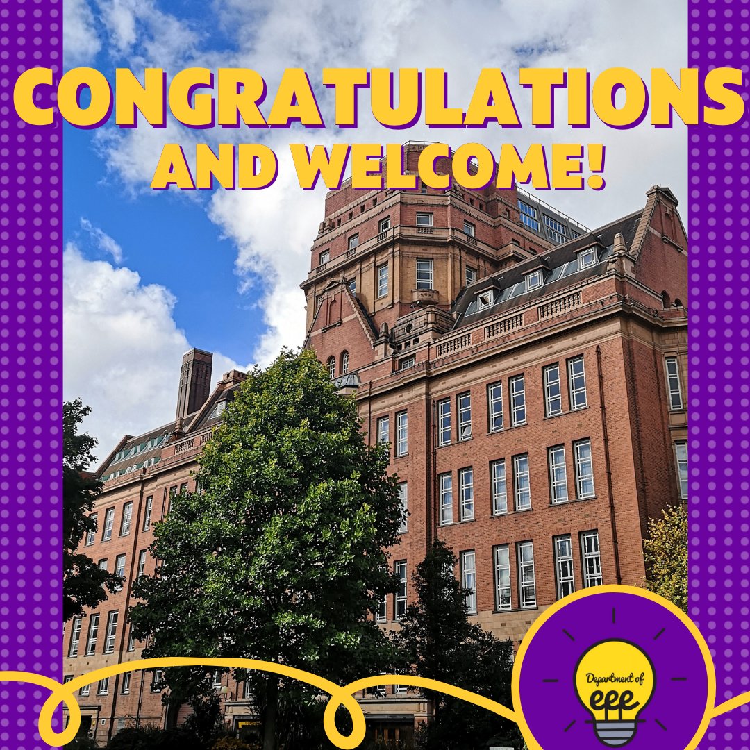 Congratulations to all our new confirmed students! We can’t wait to welcome you to EEE at Manchester in September! 🎉

Follow us on Instagram instagram.com/uom_eee for more updates as we head towards the start of the year!