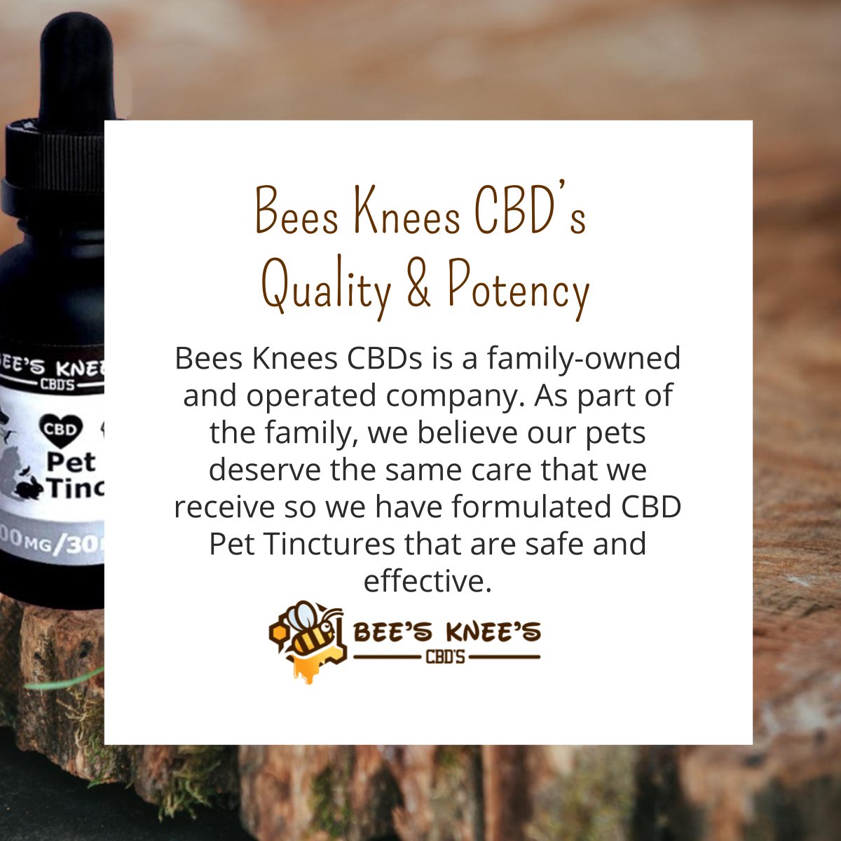 Bees Knees CBDs is a family-owned and operated business. As part of the family, our pets deserve the best care so we have formulated CBD Pet Tinctures that are safe and effective. #cbdfordogs #cbdfordogshealth #cbdfordogsandcats #cbdfordogsproducts bit.ly/2Nao6qB