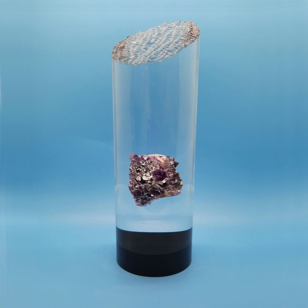 ClearmountLtd's tweet photo. Our specialty is embedding like this project where we embedded amethysts in a circular column, added colour and a cool hand-carved detail at the top.
#lucite #promoproducts #promoproduct #familybusiness #branding #madeincanada #lucitedesign #embedment https://t.co/VJZvj3jugw