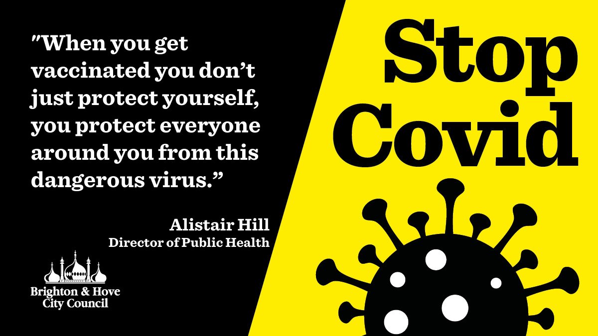 👀 Director of Public Health, Alistair Hill, appeals to every adult in Brighton &amp; Hove who hasn’t started to get vaccinated yet: “Please don’t put it off any longer.” 
Read why here 👉 ow.ly/LOFR50FPKrk