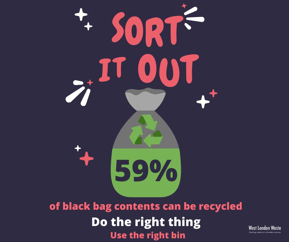 WestLondonWaste's tweet photo. Around 40-50% of a typical black rubbish bag is in fact recyclable food waste - which can be turned into #biogas, a 100% #renewable and #CarbonNeutral alternative to oil and gas.
Get started with #FoodRecycling today by checking your council website. #UseYourCaddy https://t.co/CTN0jZQs4h