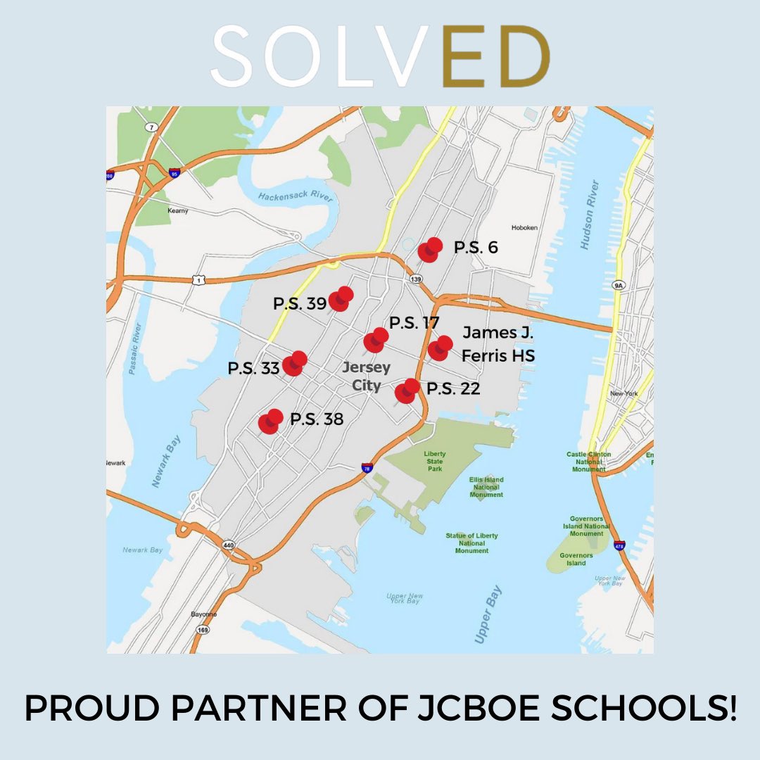 solvededucation's tweet photo. SOLVED is proud to be partnered with JCBOE schools!
#SOLVEDconsulting #k12education #edtech #edtechteachers #appdesign #schoolapp #educationalconsulting #professionallearning #newjerseyschools #njschools https://t.co/TCB2oVmwMu