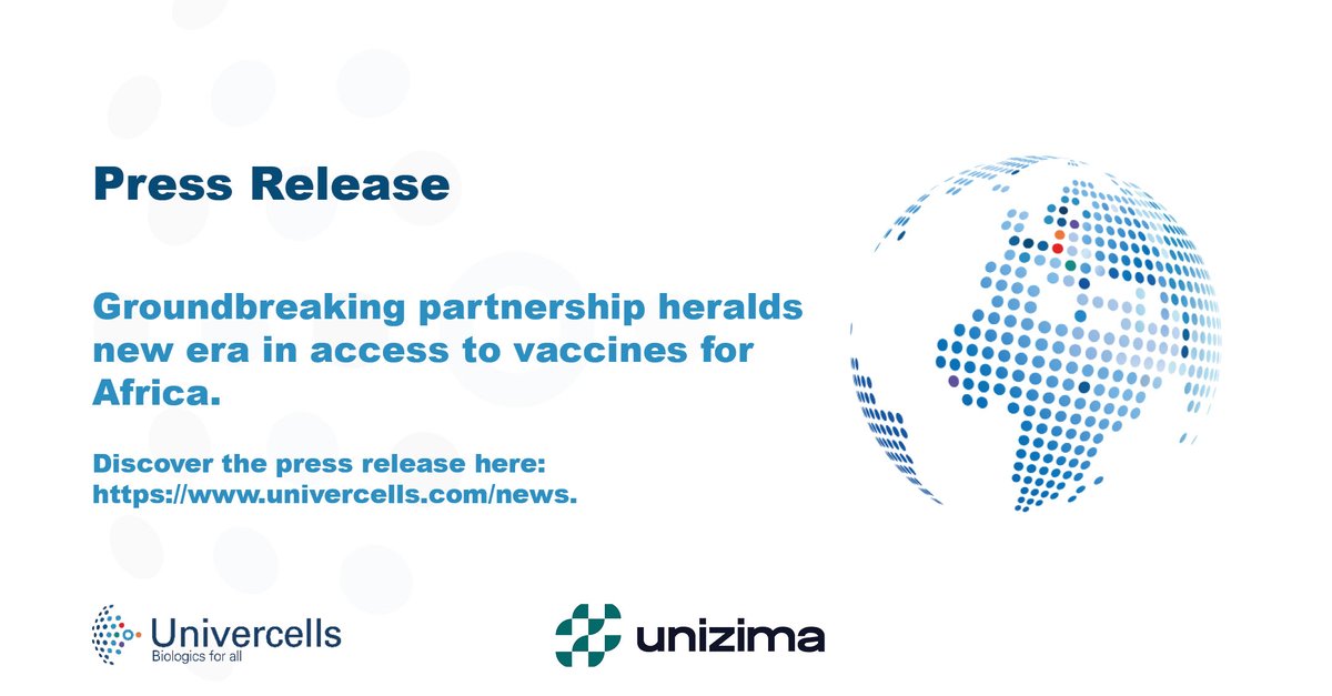 An innovative new partnership was announced to revolutionize access to COVID-19 and other vaccines in Africa. Read all of it here: univercells.com/news/project-m…