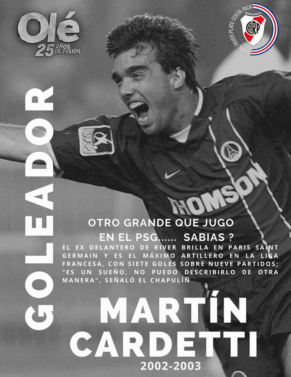 RiverPlateCR's tweet photo. Como que las estrellas siempre llegan al PSG 😉, grande Martín Goleador en cualquier equipo en el que llegabas...
#martincardetti #goleador #FRPCRMC #FIFRP @martincardettiok https://t.co/uSUZIgT026