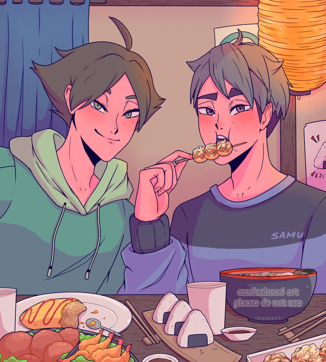 ruedrops's tweet photo. Suna likes to take pictures with Osamu when they're on a date and then this happens 👀
Commissioned by @kita_kat01 ☺️
#sunaosa #haikyuu #hqfanart https://t.co/7PepjADzs7