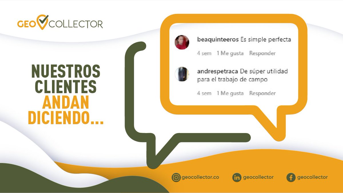 CollectorGeo's tweet photo. Nuestros clientes andan diciendo💬
GeoCollector es la forma más fácil y rápida para recolectar datos en campo, de manera on y offline.
¿Ya lo descargaste?
📥 Consigue la App en GOOGLE PLAY STORE #GeoCollectorApp
#GeoCollector
#LoHacemosSimple
#TrabajoEficiente https://t.co/RLeeRgGVQj