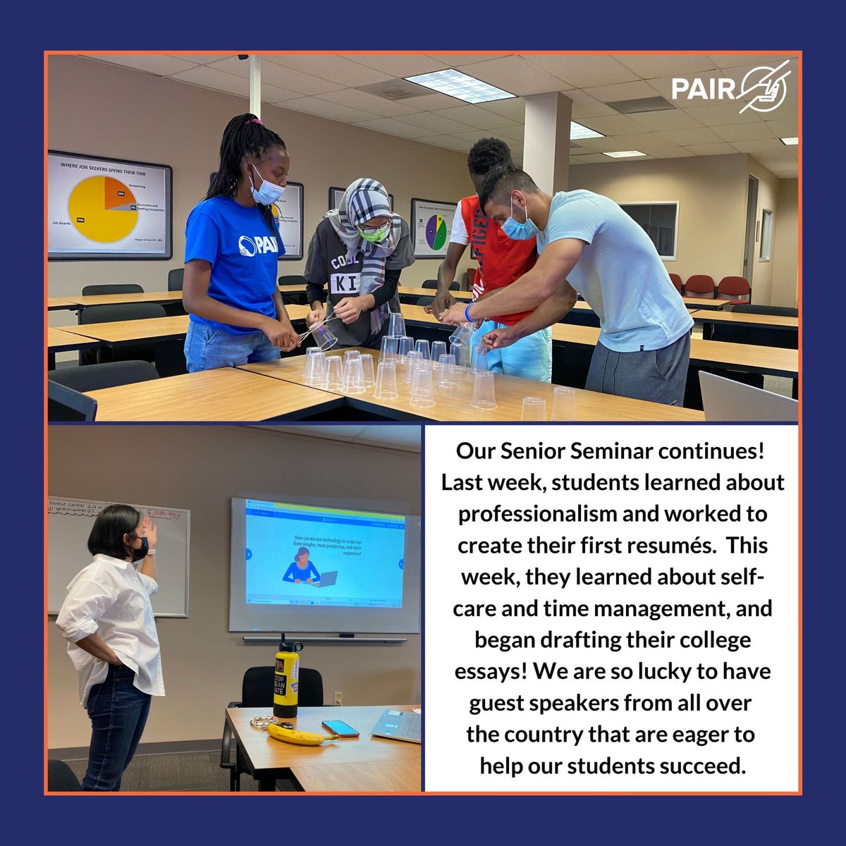 PAIRhouston's tweet photo. Our rising seniors are really enjoying learning more about the college application process and life after high school! 🌟

#pair #pairhouston #nonprofit #houstonnonprofit #refugeeyouth #refugeeswelcome #pairwithus https://t.co/RTqkZvNj8R