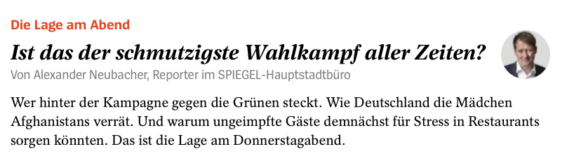 Auch beim @DerSpiegel gilt die alte Regel: Fragen in Überschriften lassen sich üblicherweise einfach mit „Nein“ beantworten.