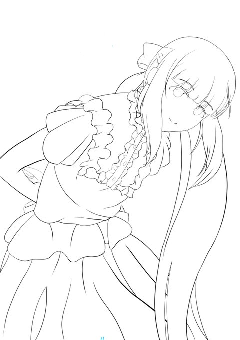 線画 設定弄ったら凄い描き易くなって線引くのが凄い楽しくなりましたね 