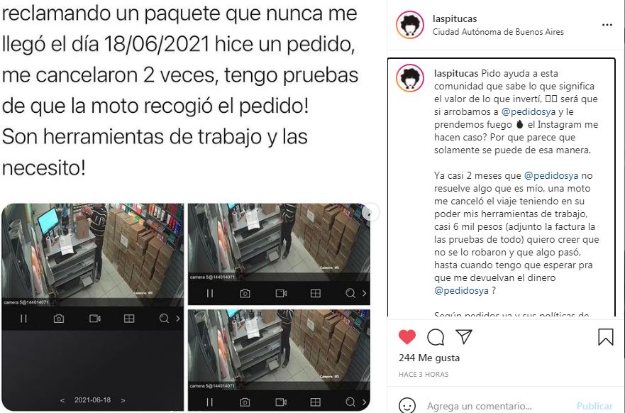 miniveintidos's tweet photo. Necesitamos que esto se viralice! 
Vero, de Las Pitucas, hizo una compra y la mandó a buscar con la app de @pedidosya. Cuando el pedido fue retirado por el motoquero, instantáneamente éste canceló el viaje quedandose con toda la mercadería. 
https://t.co/lkH67i9XLZ
#hagansecargo https://t.co/ZNzQpLd01Z