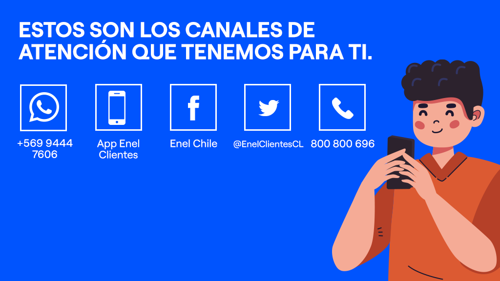 Enel_Informa_CL's tweet photo. A través de tu celular o computador, es muy fácil contactarnos. Elige entre WhatsApp, Redes Sociales, App Enel, Asistente Virtual y más, para resolver tus dudas: https://t.co/qP6l09cLZK
#Conversemos #EnelTeEscucha https://t.co/335SVNllma