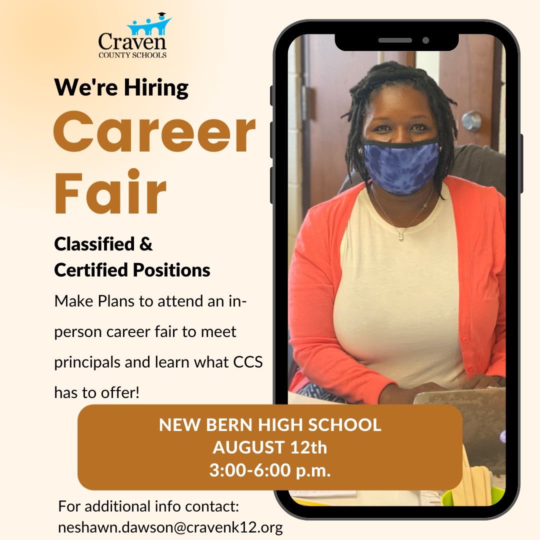 Be sure to come out today to meet our school leaders with vacancies. We are eager to have you join the CCS Family! We Are #CCSUnited