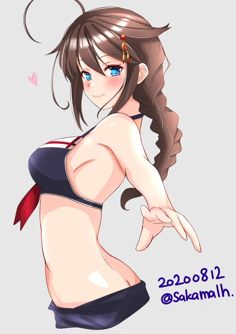 #艦これ版深夜の真剣お絵描き60分一本勝負
#艦これ版真剣お絵描き60分一本勝負_20210812 