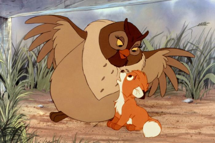 owloftheday's tweet photo. Today's fictional Owl of the day is Big Mama from Disney's The Fox and the Hound!! https://t.co/jrfRkDKfD2
