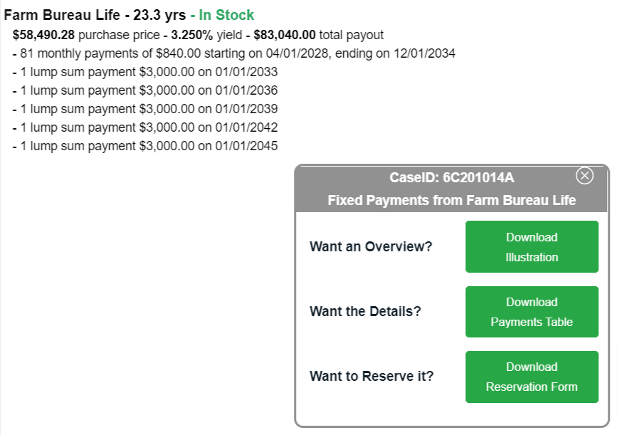 dcfannuities's tweet image. Featured #DCFIncomePayments
Farm Bureau Life - 23.3 yrs - In Stock
$58,490.28 purchase price - 3.250% yield - $83,040.00 total payout

CaseID: 6C201014A
Get details and reserve here: buff.ly/3lTWOHE

#DeferredIncome #RetirementIncome #EstatePlanning