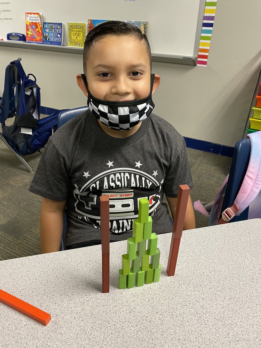 I loved seeing my students’ creative creations with some of our math manipulatives this morning during soft start. They even noticed they were both symmetrical! I can’t wait to show them how we use these rods to learn more about fractions. #MindsAtPlay #SoftStart <a href="/HumbleISD_SWE/">Summerwood Elementary</a>