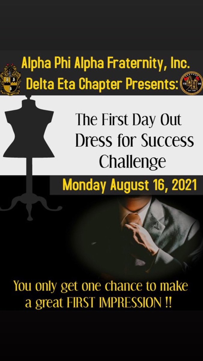 Alpha Phi Alpha Fraternity Inc, Delta Eta chapter challenges you to suit up for success on the first day of class 📚. SHOW US YOUR FIRST DAY FIT and tag <a href="/dh_1949/">#SSUALPHAS</a> to be featured on our story and page #SSU #DressForSuccess #LLDH 🤙🏽❄️