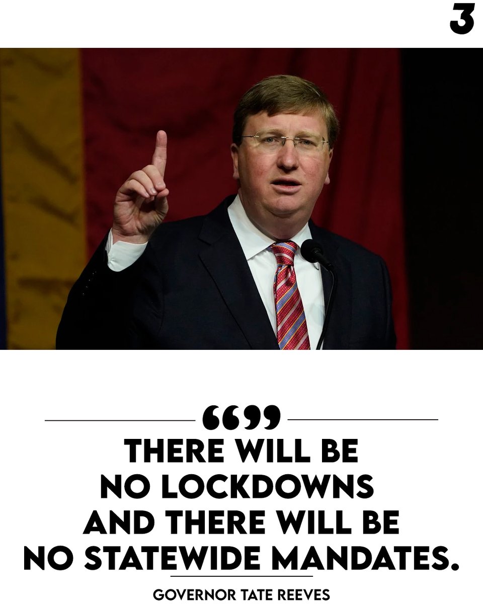 WLBT's tweet image. Governor Tate Reeves is extending the state's State of Emergency, but will not be issuing any mandates. bit.ly/3yGQcAb?utm_so…