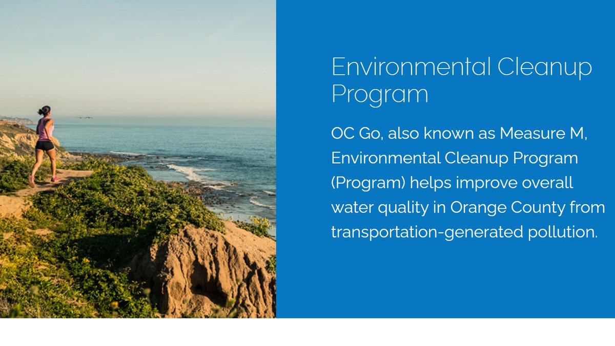 OCTAnews's tweet photo. The #OCTA board this week approved investing nearly $2.7M in #OCGo funds to fund 10 city projects that will help improve Orange Countyโs water quality. The program helps capture transportation-related pollution before it reaches the ocean. Info: https://t.co/C91PYv1gMK https://t.co/hprf0F364N