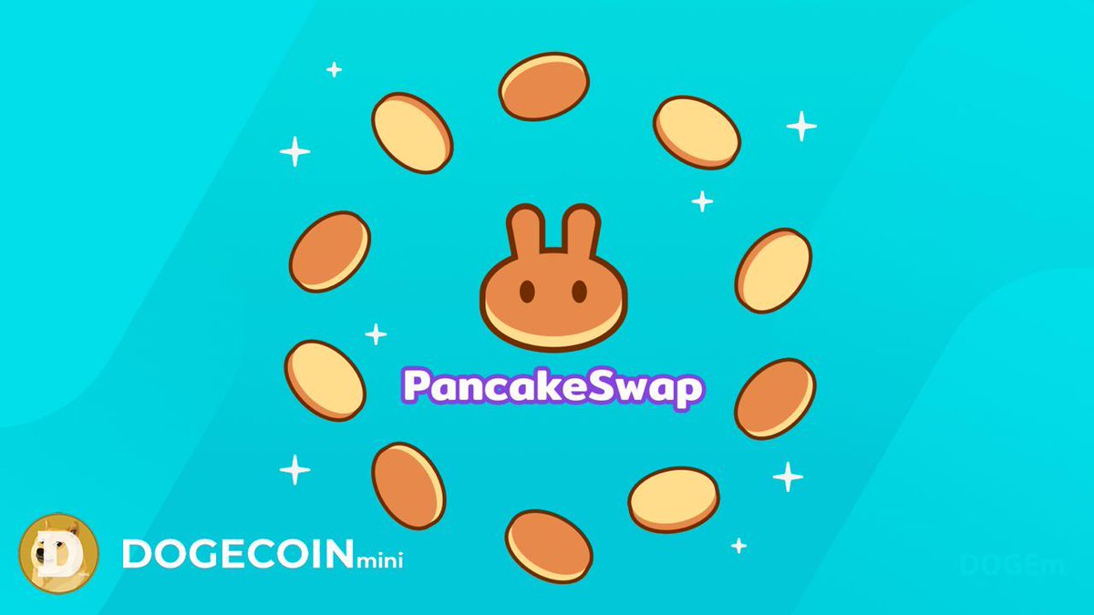 DogecoinMini's tweet photo. We launched now on pancakeswap 🚀🚀🚀

Poocoin: https://t.co/4H9yTn4Oiz
Pancakeswap
https://t.co/eM1uh9k46r https://t.co/YikpupBeH5