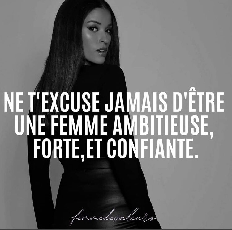 femmesdevaleurs's tweet image. Ne t’excuse jamais d’être une femme ambitieuse, forte et confiante.💎 

#femmedevaleurs
#femmedevaleurscitations
#citationFV