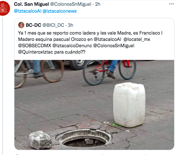 iztacalconews's tweet photo. "en Francisco I Madero esquina pascual Orozco..."

Ojalá se pueda resolver pronto https://t.co/1NWEBAC5SI