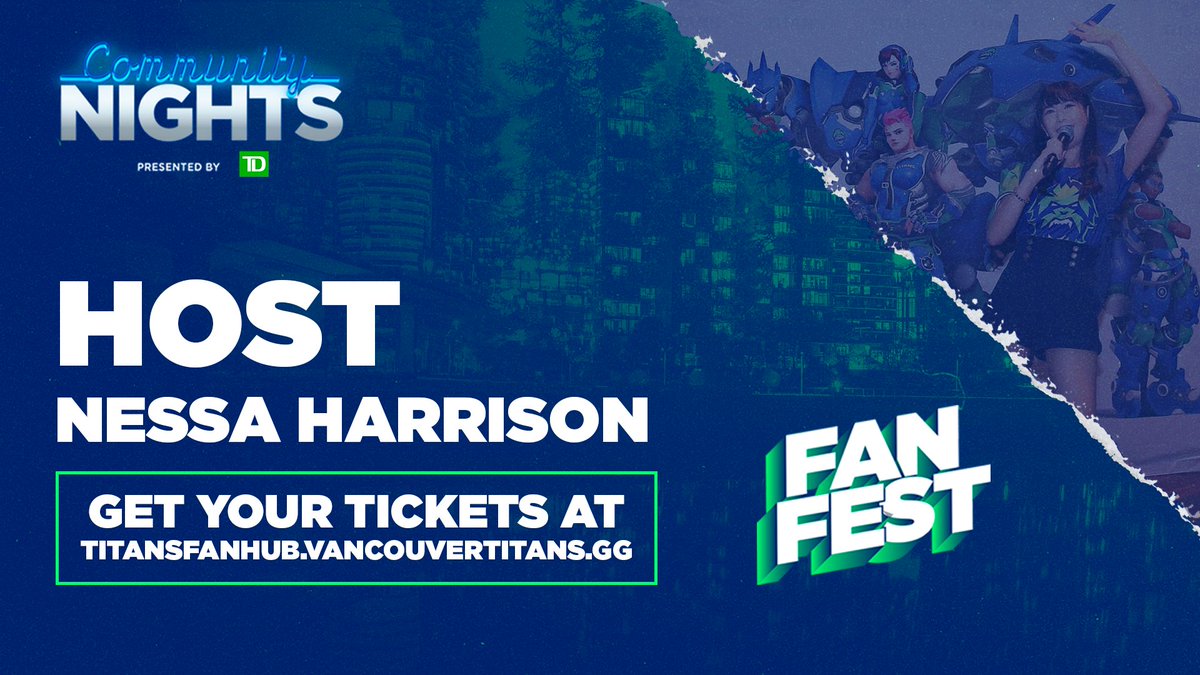 VancouverTitans's tweet photo. We're excited to announce that @Lunessachu will be hosting Fan Fest this Saturday presented by @TD_Canada! Doors open at 11AM!

Get your tickets at: https://t.co/3iVxRXVPxS https://t.co/kUE0FMUpXV