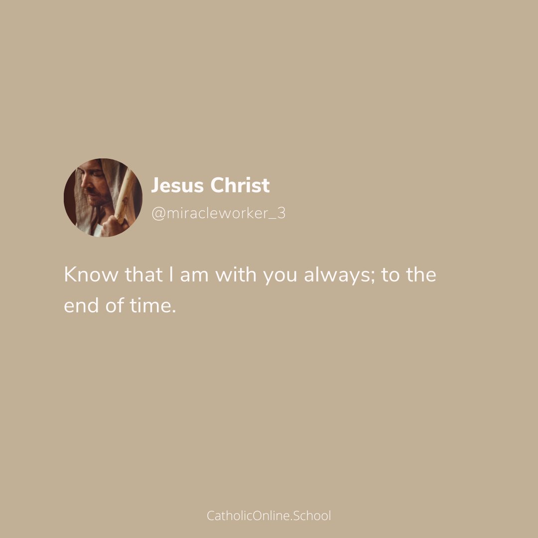 CatholicOnline's tweet photo. Every time we post a #Jesustweet we would like to call you to take a moment and reflect on what the Lord has promised us, and then focus on what stands out to you the most, or what you took away from this message. What stood out to you this time? https://t.co/19yGqXaUWv