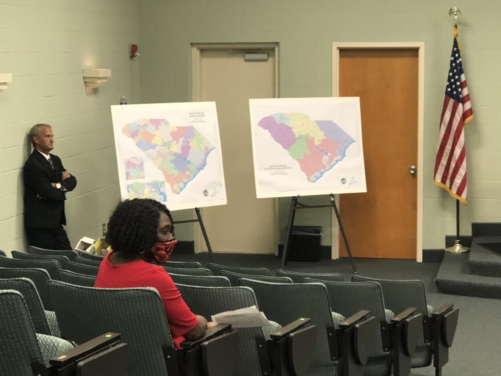 demarest_colin's tweet photo. Hello from Aiken Technical College (@Aiken_T_College), where the S.C. Senate redistricting subcommittee is collecting input at a public hearing.
About a dozen people here so far. Begins at 6:30 p.m. https://t.co/BgjslCrtMS