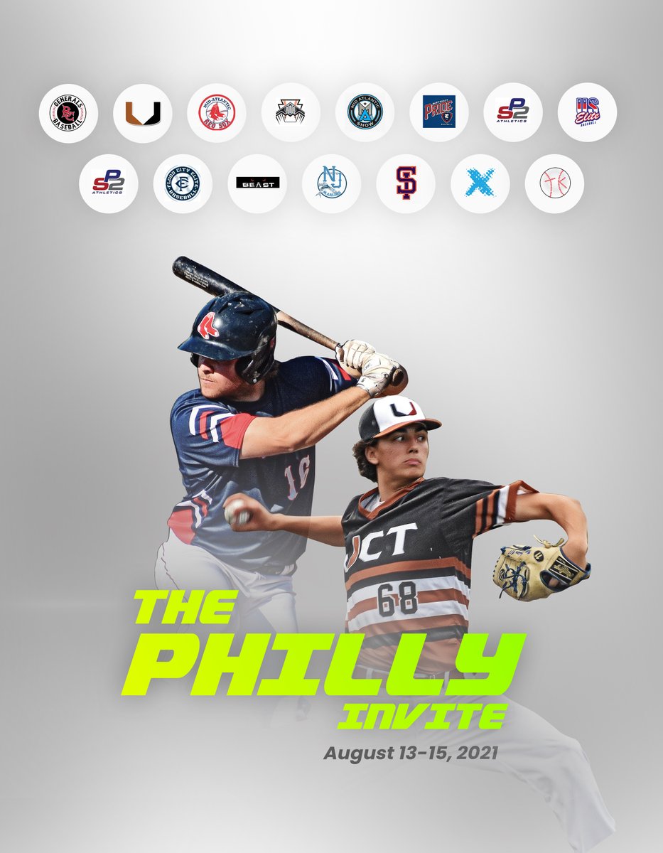 Brando Centrone (@bcentroneps) on Twitter photo The #PhillyInvite kicks off tomorrow (Aug 13th) at 8:00AM.. Ton of solid #uncommitted Northeast talent to check out.. Coaches/scouts, DM me with any questions regarding this event.
<a href="/NEPridebaseball/">NEPridebaseball</a>
<a href="/BaseballUPA/">Baseball U PA</a>
<a href="/buckscobaseball/">π²πππππππ Baseball</a>
<a href="/KSBombers/">Keystone St. Bombers</a>
<a href="/TeamBEASTbsb/">TeamBEAST</a>
<a href="/MARedSox/">Mid-Atlantic Red Sox</a> The #PhillyInvite kicks off tomorrow (Aug 13th) at 8:00AM.. Ton of solid #uncommitted Northeast talent to check out.. Coaches/scouts, DM me with any questions regarding this event.
<a href="/NEPridebaseball/">NEPridebaseball</a>
<a href="/BaseballUPA/">Baseball U PA</a>
<a href="/buckscobaseball/">π²πππππππ Baseball</a>
<a href="/KSBombers/">Keystone St. Bombers</a>
<a href="/TeamBEASTbsb/">TeamBEAST</a>
<a href="/MARedSox/">Mid-Atlantic Red Sox</a>