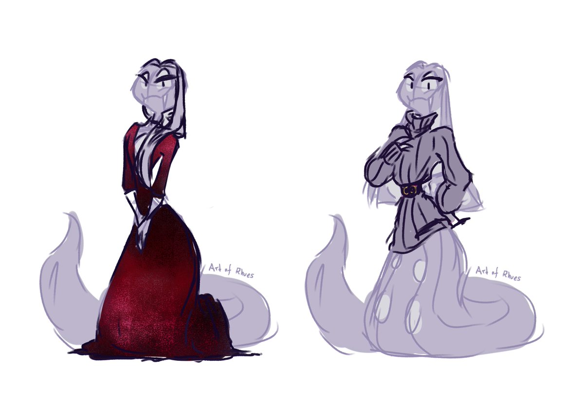 ArtofRhues's tweet image. Some date night outfit concepts for Pen (and a couple sneaky ones for Monty) that @Panderp91 and I've been fiddling around with for chap 5 of her fanfic, 'Divided'
wattpad.com/1102924808-div…
Monty belongs to @AxelGear11 
#Hazbinhotelfanart #SirPython #SirPentious #MontgomeryPython