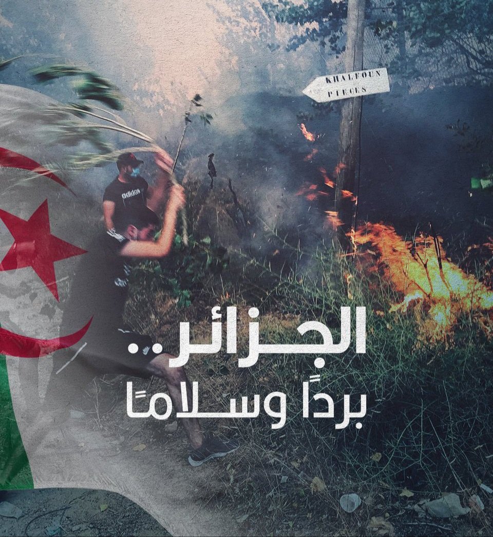 HaifaWehbe's tweet photo. #الجزائر_تحترق 💔 الرحمة للشهداء والشفاء العاجل للمصابين 🇩🇿
الله يحمي #الجزائر وكل البلدان العربية من نيران الحرائق
#PrayForAlgeria 
#PrayForTheWorld https://t.co/wm2cS3rWux